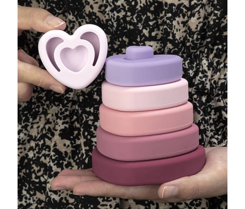 Baby in World Wieża Silikonowa Serca Dusky Lilac