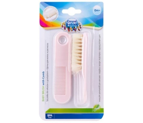 Canpol Babies Szczotka + Grzebień Dla Dzieci 2/424 Pink