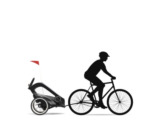 Cybex Zeno Bike All Black Спортивная коляска для бега Лыж - Велосипедный прицеп 4in1
