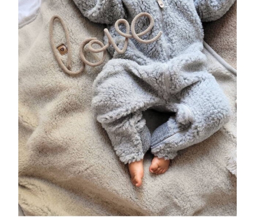 Zaffiro Kombinezon 100% Wełna - Baranek 62/68 Grey