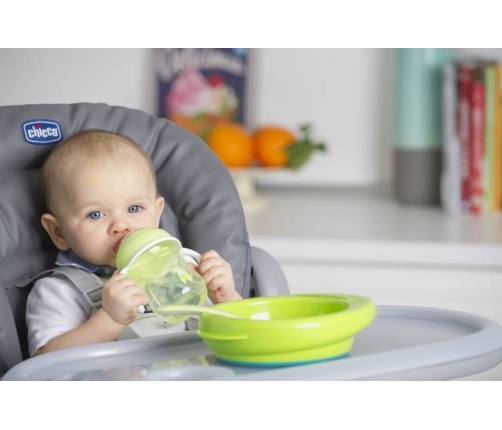 Talerz Podgrzewany 2w1 Zielony 6m+