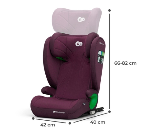 Kinderkraft Junior Fix 2 I-Size Cherry Pearl Детское автокресло 15-36 кг