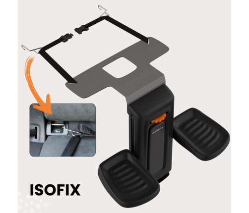 Okiday Stópołapki Podnóżek do Dziecięcych Fotelików Samochodowych Pomarańczowy