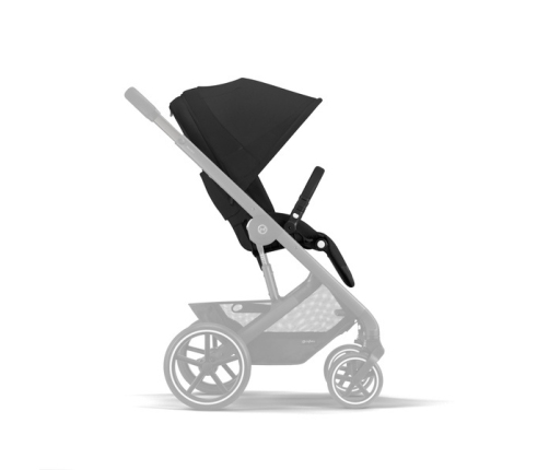 Cybex Balios S Lux Moon Black 2023 + Cybex Aton B2 i-Size + Cybex One base Детская коляска 4 в 1
