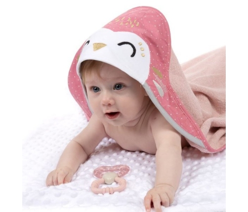 Canpol Babies Okrycie Kąpielowe Dla Niemowląt 100x100cm 26/801 Pink