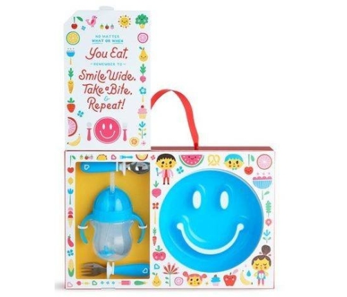 Munchkin Zestaw Upominkowy z Talerzykiem, Sztućcami i Kubkiem Niebieski