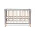 Kinderkraft Lunky XL Łóżeczko Drewniane Barierka Grey