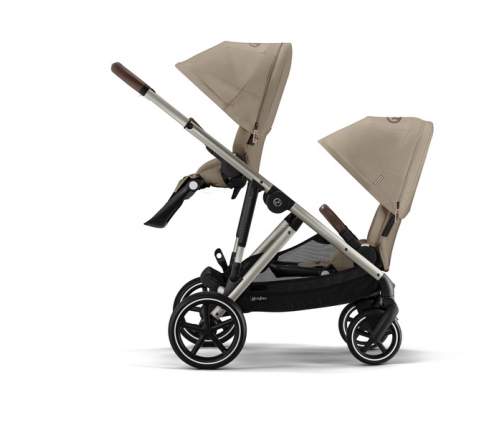Cybex Gazelle S Almond Beige/Taupe Коляска для двойняшек