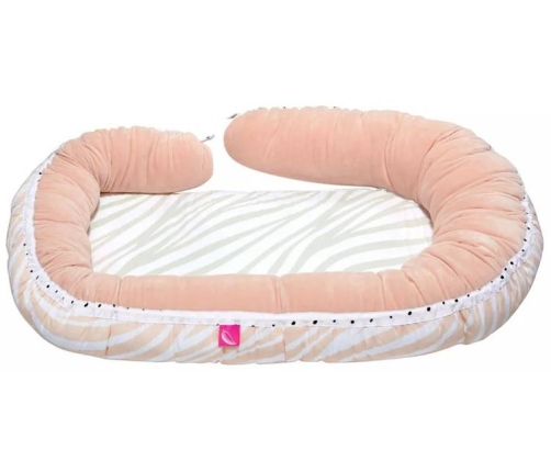 Motherhood bērnu ligzdiņa un spilvens-pakavs 2in1 Pink Zebra