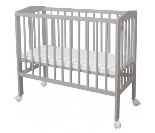 Waldin Łóżeczko Dostawne 2w1 z Wyposażeniem 38 Grey / Niebieski