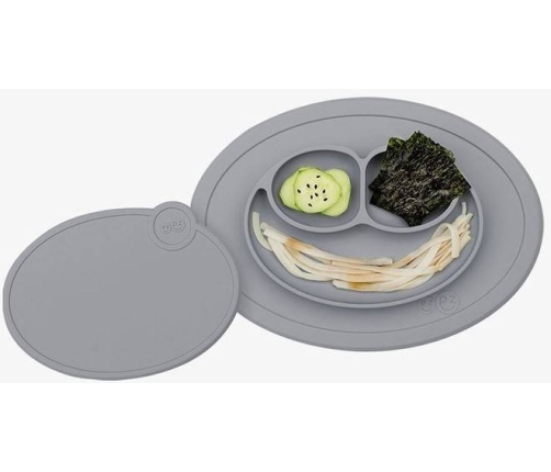 EZPZ Silikonowa Pokrywka Do Małego Talerzyka Mini Mat Szara
