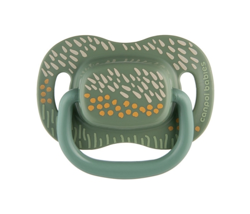 Canpol Babies Mountains Smoczek Uspokajający Silikon Symetryczny 6-18m  2 szt 34/931_gre Zielony