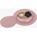 EZPZ Silikonowa Pokrywka Do Małego Talerzyka Mini Mat Pastelowy Róż