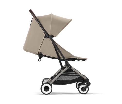 Cybex Orfeo Almond Beige/Taupe  Pastaigu rati + Guļammaiss Cybex Snogga 2