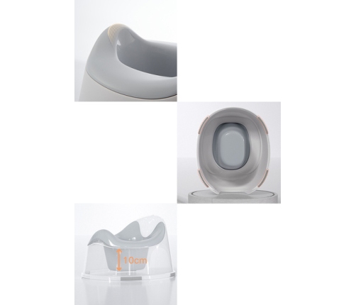 Ines&John Nocnik Dziecięcy z Wyjmowaną Wkładką Grey