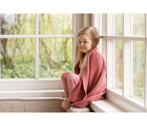 Poofi Kocyk Bawełniany Paris Herbaciana Róża 80x100