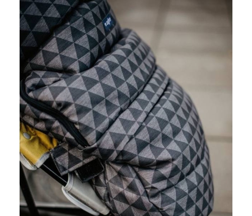 Bērnu ratu guļammaiss Womar GROW UP 2.0 Plush Pastel Geo Grey