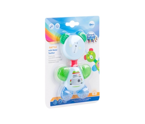 Canpol Babies Grzechotka Z Gryzakiem Wodnym - Miś 1 szt. Mix Kolorów