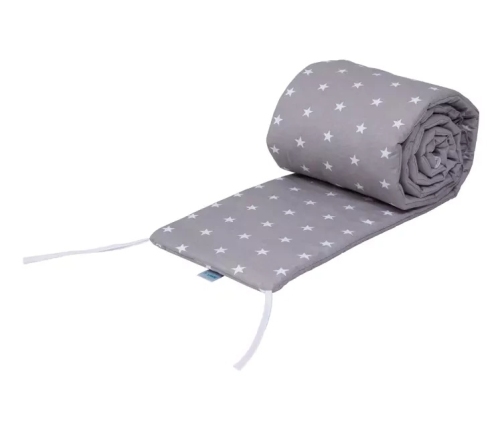 Waldin Wyposażenie do Łóżeczka 7w1 Szare / Białe Gwiazdki