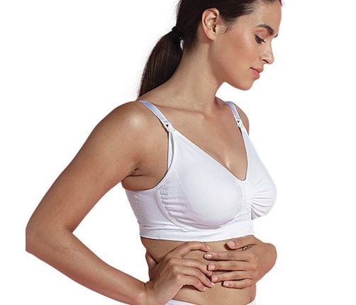 Carriwell 3100 Bezszwowy Biustonosz Do Karmienia Gelwire Biały S