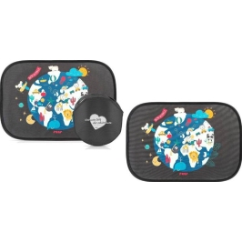 Reer Przeciwsłoneczna Osłonka Samochodu 2 szt UV50+ Kolorowa Dookoła Świata Reer Przeciwsłoneczna Osłonka Samochodu 2 szt UV50+ Kolorowa Dookoła Świata