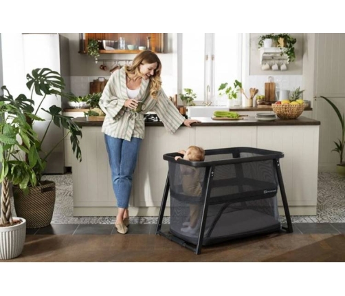 Kinderkraft Sofi Plus Łóżeczko Turystyczne z Funkcją Kojca Grey