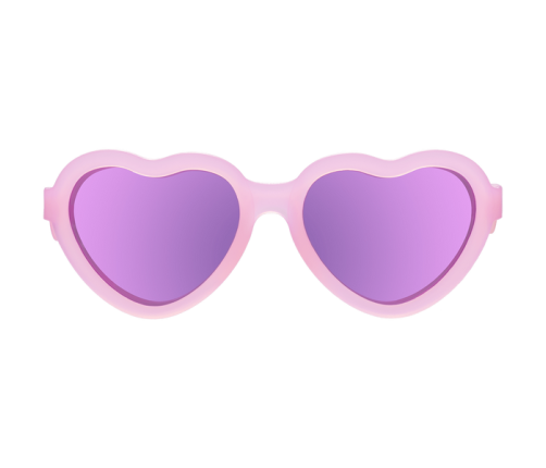 Babiators Heart Frosted Pink Polaryzacja P-HRT503-S Rozmiar 0-2+ Purple Mirrored Lens