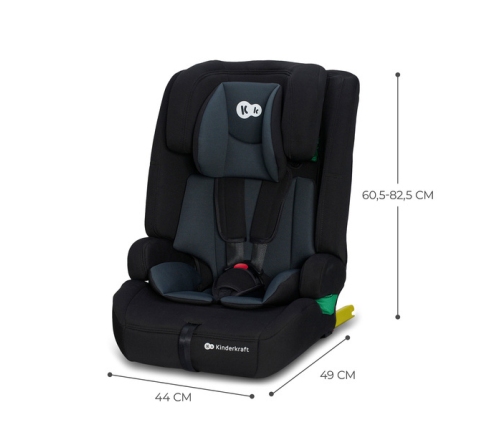Kinderkraft Safety Fix 2 I-Size Black Bērnu autosēdeklis 9-36 kg