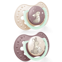 Lovi Smoczek Silikonowy Dynamiczny 3-6m 2szt Night&Day Girl Lovi Smoczek Silikonowy Dynamiczny 3-6m 2szt Night&Day Girl