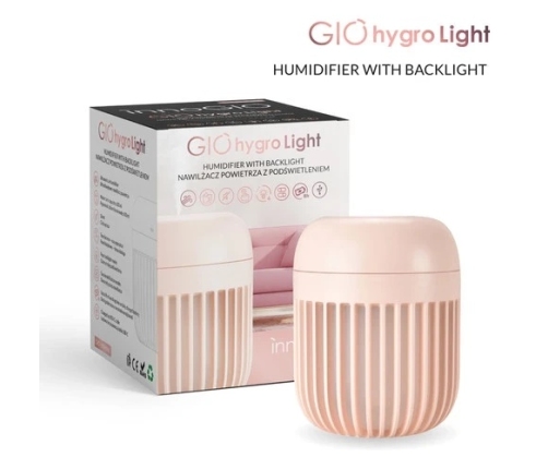 InnoGIO GioHygro Light Nawilżacz Powietrza z Lampką Różowa