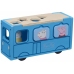 Attīstošā rotaļlieta-sortieris Pepas sivēna skolas Autobus Peppa Pig Wooden School Bus