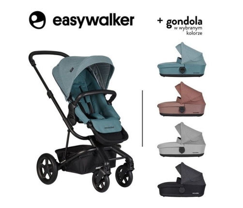 Easywalker Harvey 2 Wózek głęboko-spacerowy (zawiera stelaż, siedzisko z budką i pałąkiem)  Ocean Blue