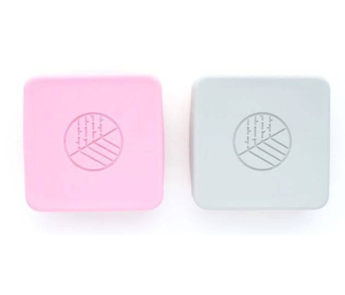 Ecorascals Bambusowe Pojemniki Na Przekąski 2 szt. Szaro-różowy