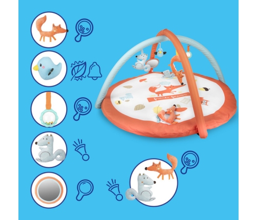 Canpol Babies Mata Edukacyjna Fox z Pałakami dla Dzieci 75/200