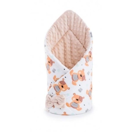 Bocioland Minky Rożek 80x80 Teddy Ecru BOC0076 Bocioland Minky Rożek 80x80 Teddy Ecru BOC0076