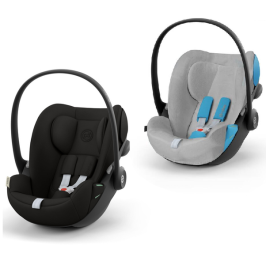 Cybex Cloud G I - Size Fotelik Samochodowy Magic Black 0-13kg + Cybex Wkładka letnia Cloud G Line Grey