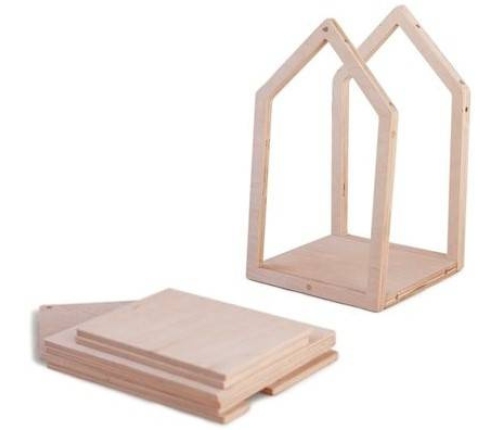 Babai Drewniana Zabawka Domek Dla Lalek z Magnes Rozmiar L Naturalny