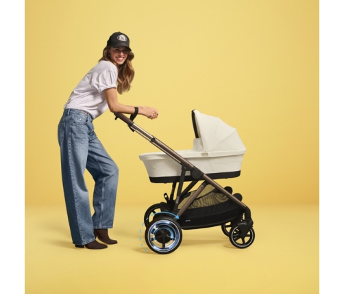 Cybex E-Gazelle S Ocean Blue Pastaigu rati + Guļammaiss Cybex Snogga 2 Ocean Blue