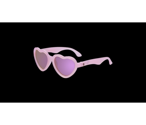 Babiators Heart Frosted Pink Polaryzacja P-HRT503-S Rozmiar 0-2+ Purple Mirrored Lens
