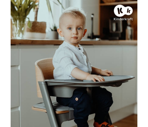 Kinderkraft Livy Krzesełko do Karmienia Brązowy Oak