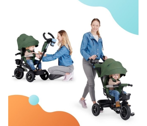 Детский трехколесный велосипед Kinderkraft Spinstep 5in1 Platinum grey