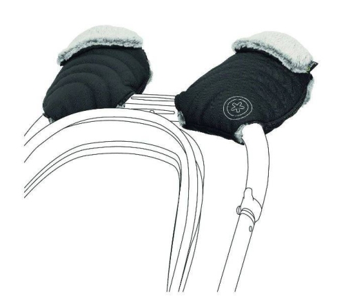 Kiddy Soft Black Roku mufta - cimdi ratiem