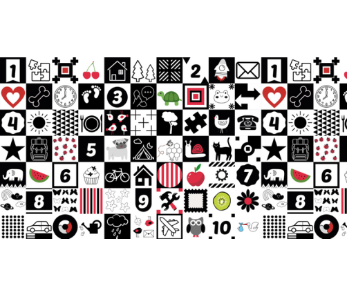 Bocioland Składana Mata Kontrastowa 150x200cm BL120 Party