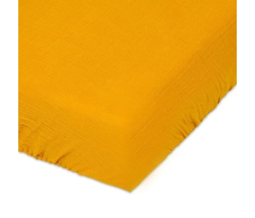 Baby Matex Prześcieradło z Gumką 60x120 Muślin Żółte