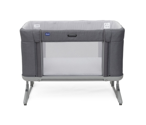 Chicco Next2Me Forever Łóżeczko Dostawne 3w1 do 22kg Slate Grey + Prześcieradło 2szt Pink Pois