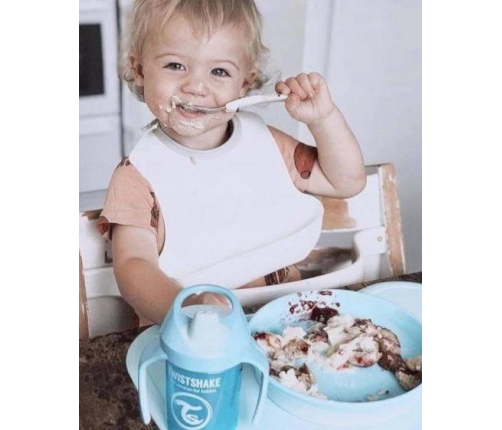 Twistshake Śliniak Plastikowy 2 szt Black