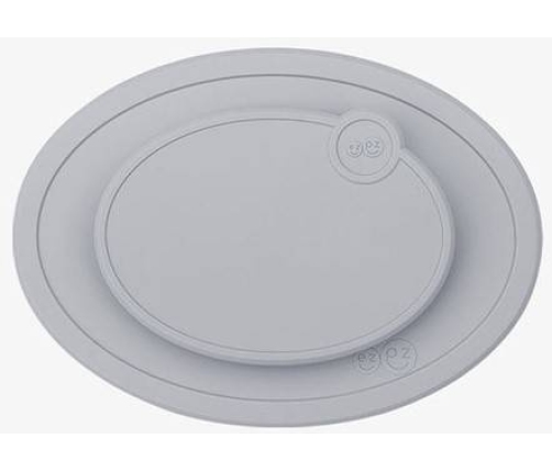 EZPZ Silikonowa Pokrywka Do Małego Talerzyka Mini Mat Pastelowa Szarość