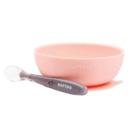 Nattou Zestaw Naczyń Silikonowych, bez BPA 2 szt Różowy Nattou Zestaw Naczyń Silikonowych, bez BPA 2 szt Różowy