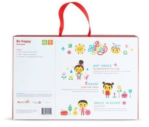 Munchkin Zestaw Upominkowy z Talerzykiem, Sztućcami i Kubkiem Niebieski