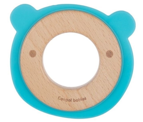 Canpol Babies Gryzak Drewniano-Silikonowy dla Niemowląt 80/304 Miś